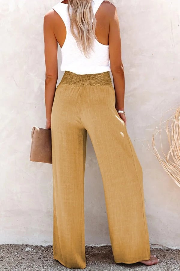 Riana - Hohe Taille Entspannte Hose