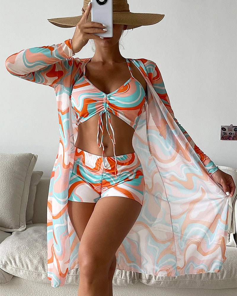 Laluna® | 3-teiliges Bikini-Set mit Print