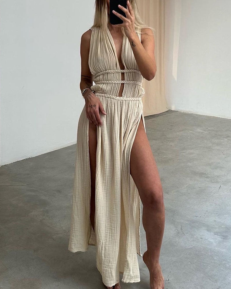 Zolla - Strukturierte Kleid mit Schlitz
