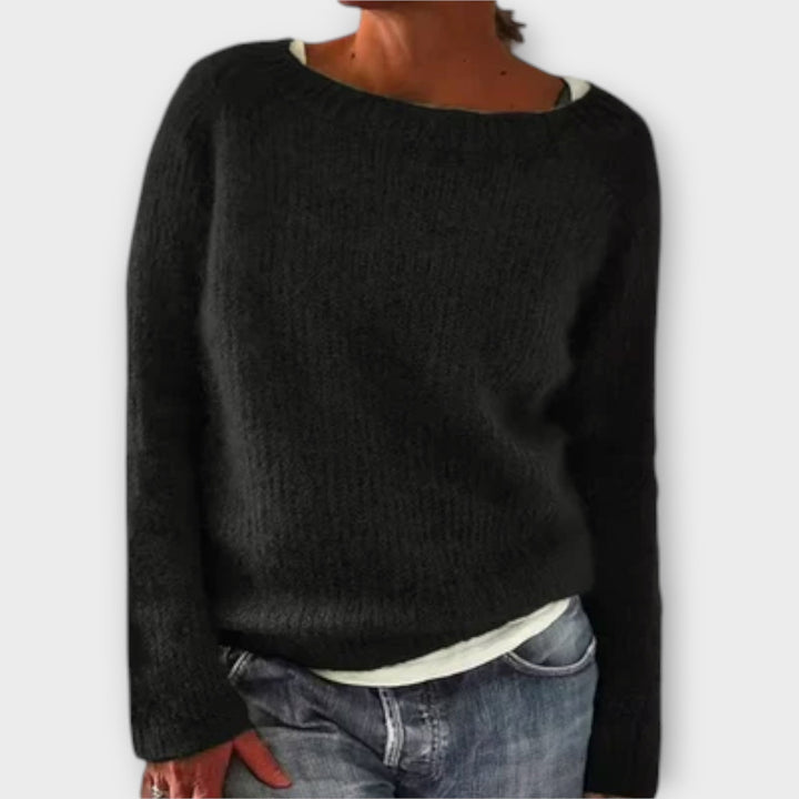 Regine - Uni Pullover grau