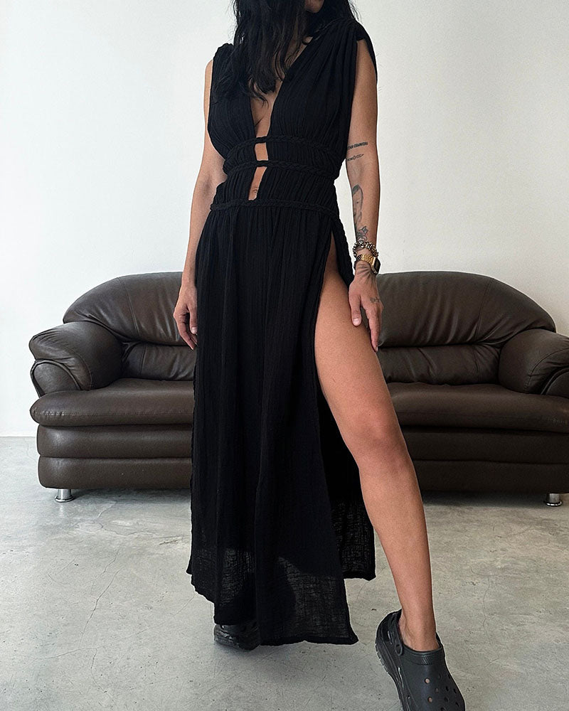 Zolla - Strukturierte Kleid mit Schlitz