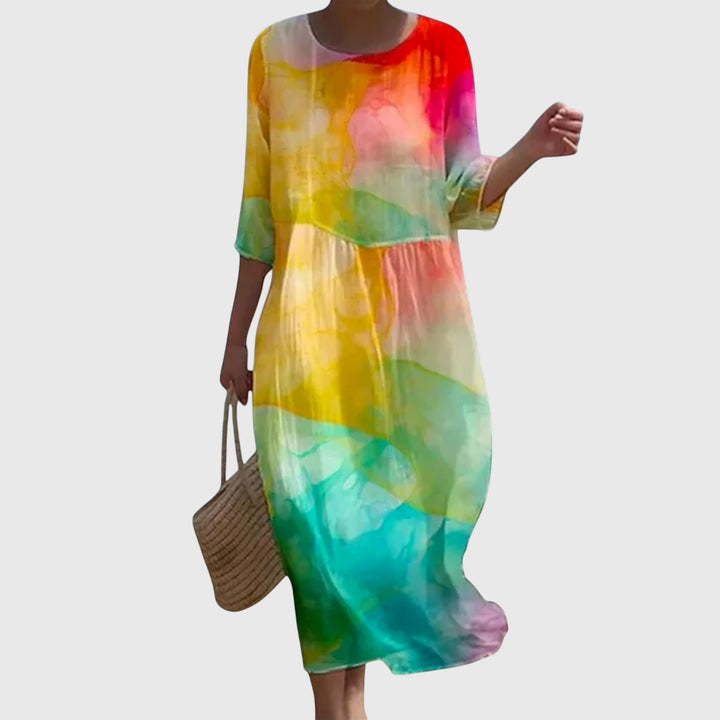 Hayley™ | Elegantes Maxikleid mit floralem Muster