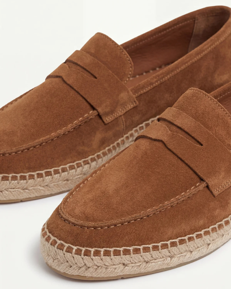 Espadrilles Riviera aus braunem Wildleder