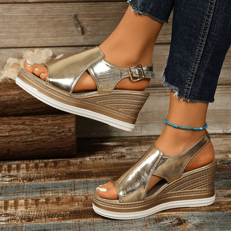 Baylie - Stilvolle Metall-Sandalen