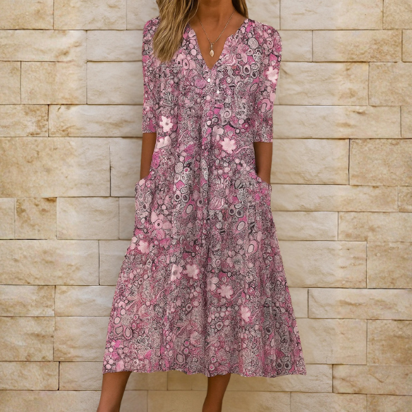 Constance | V-Ausschnitt Kleid