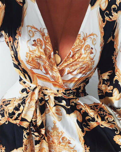 Faye - Boho Bedrucktes Kleid