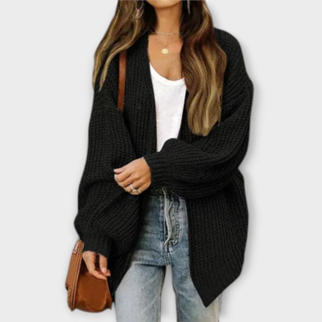 Leppa - Lässiger schwarzer Cardigan