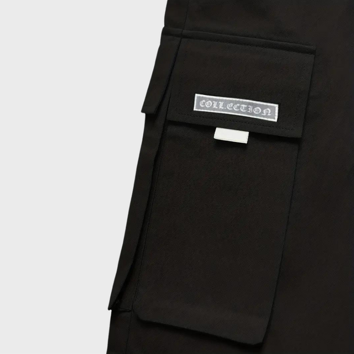 Sommerfeld™ | Herren Cargo Jogginghose – Lila Streetwear-Hose mit Reißverschlusstaschen & Bündchen