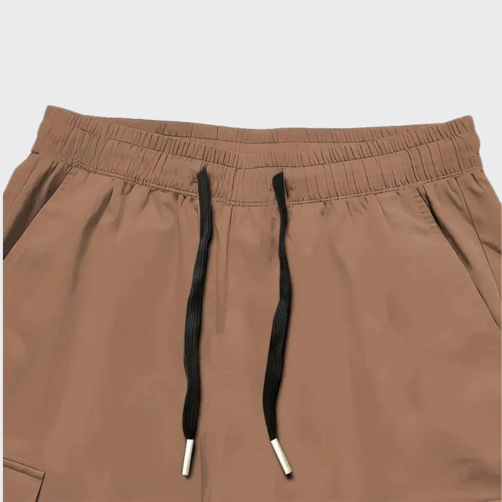 Sommerfeld™ | Herren Cargo Jogginghose – Lila Streetwear-Hose mit Reißverschlusstaschen & Bündchen