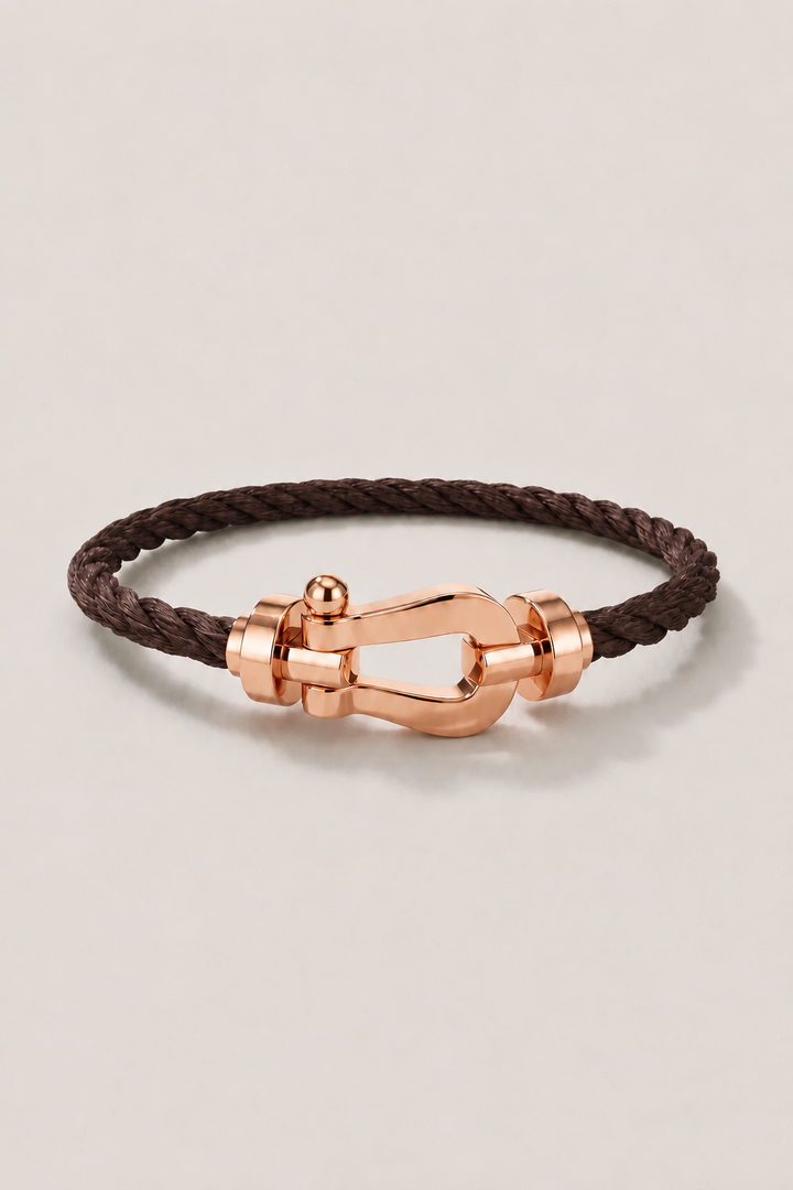 Armband Aurelio Dunkelbraun / Roségold