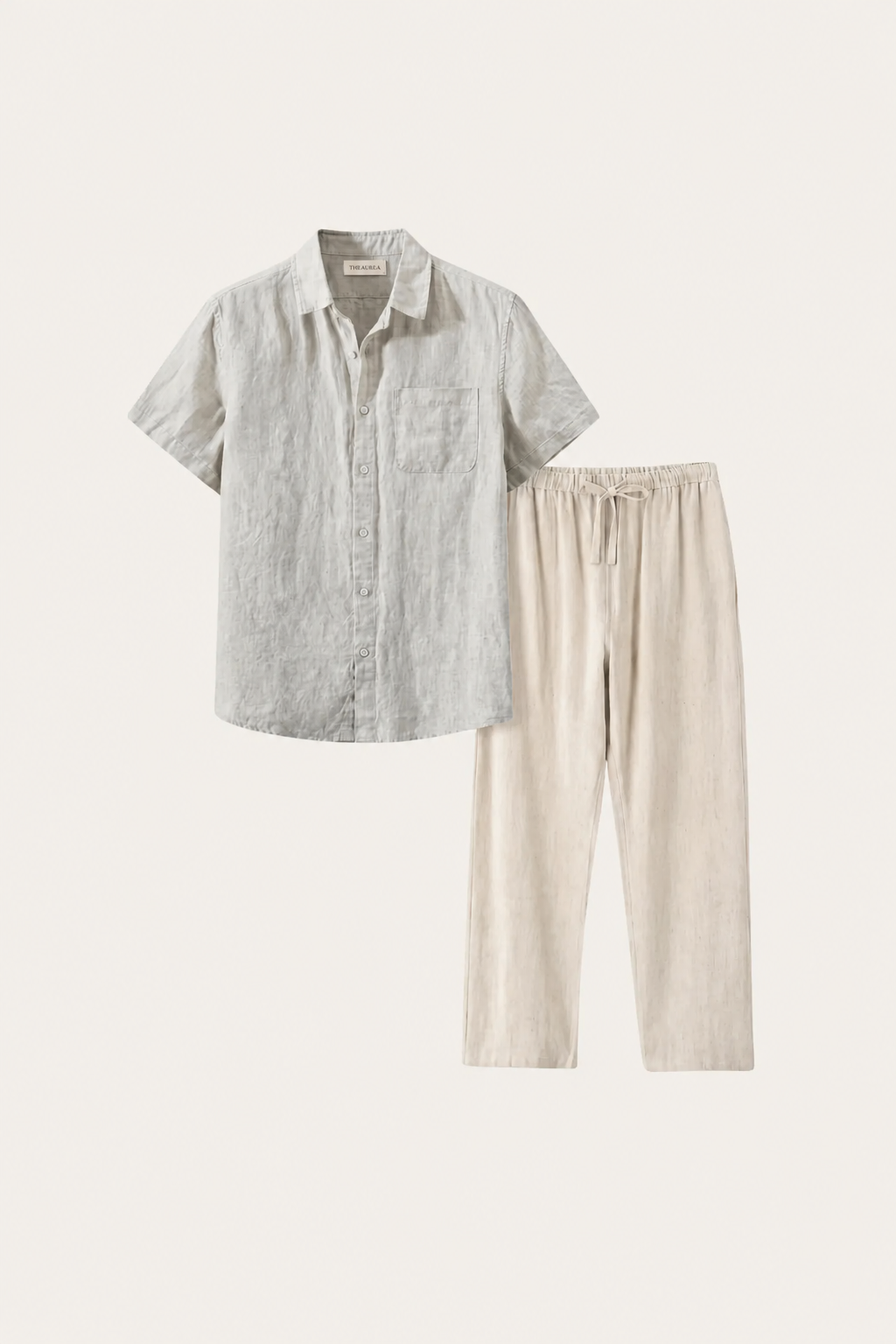 Set aus Leinen Trento Beige/Beige