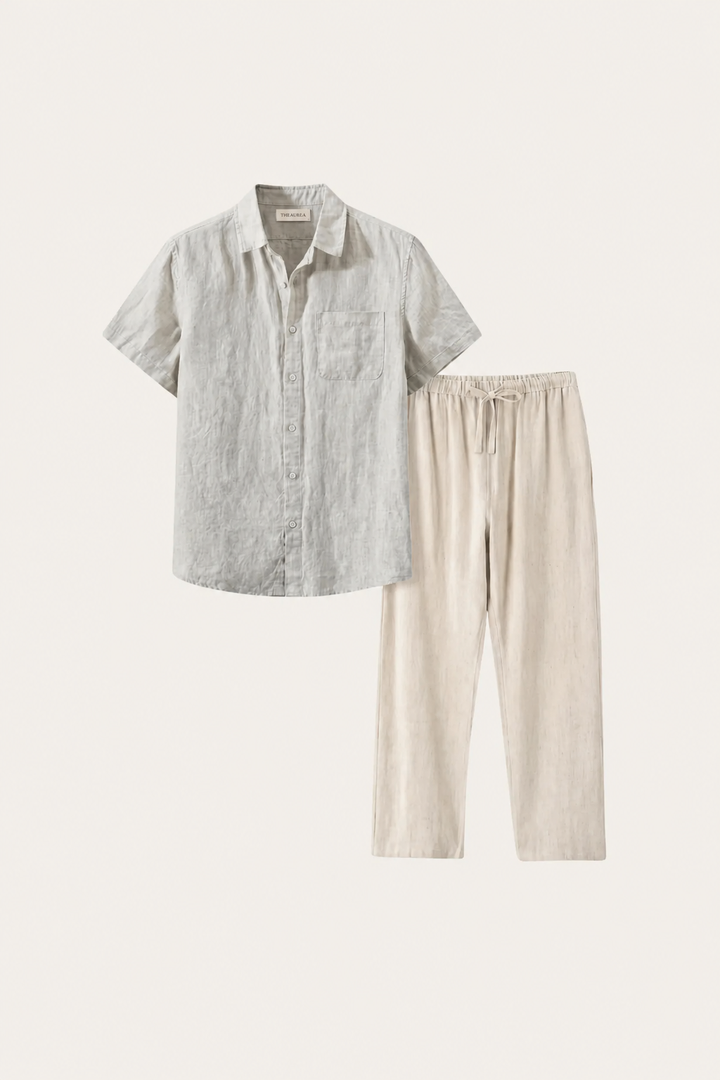Set aus Leinen Trento Beige/Beige