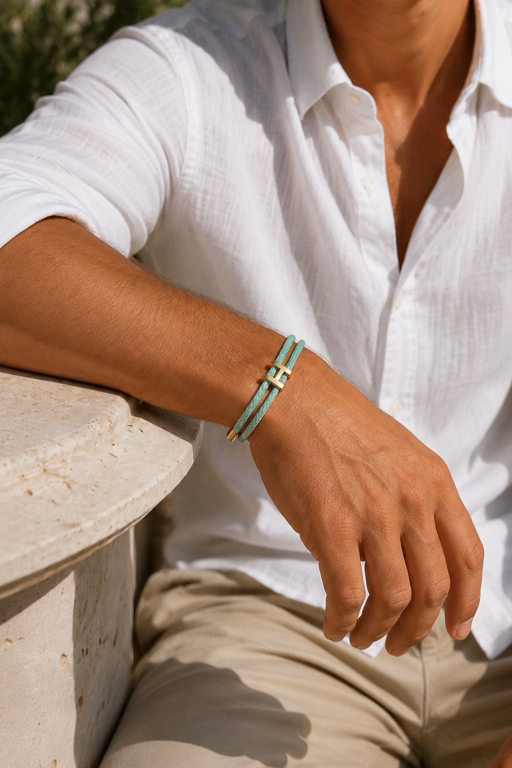 Armband Aurea Minze/Gold