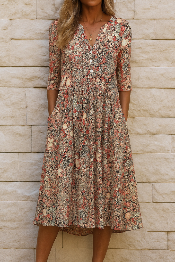 Constance | V-Ausschnitt Kleid