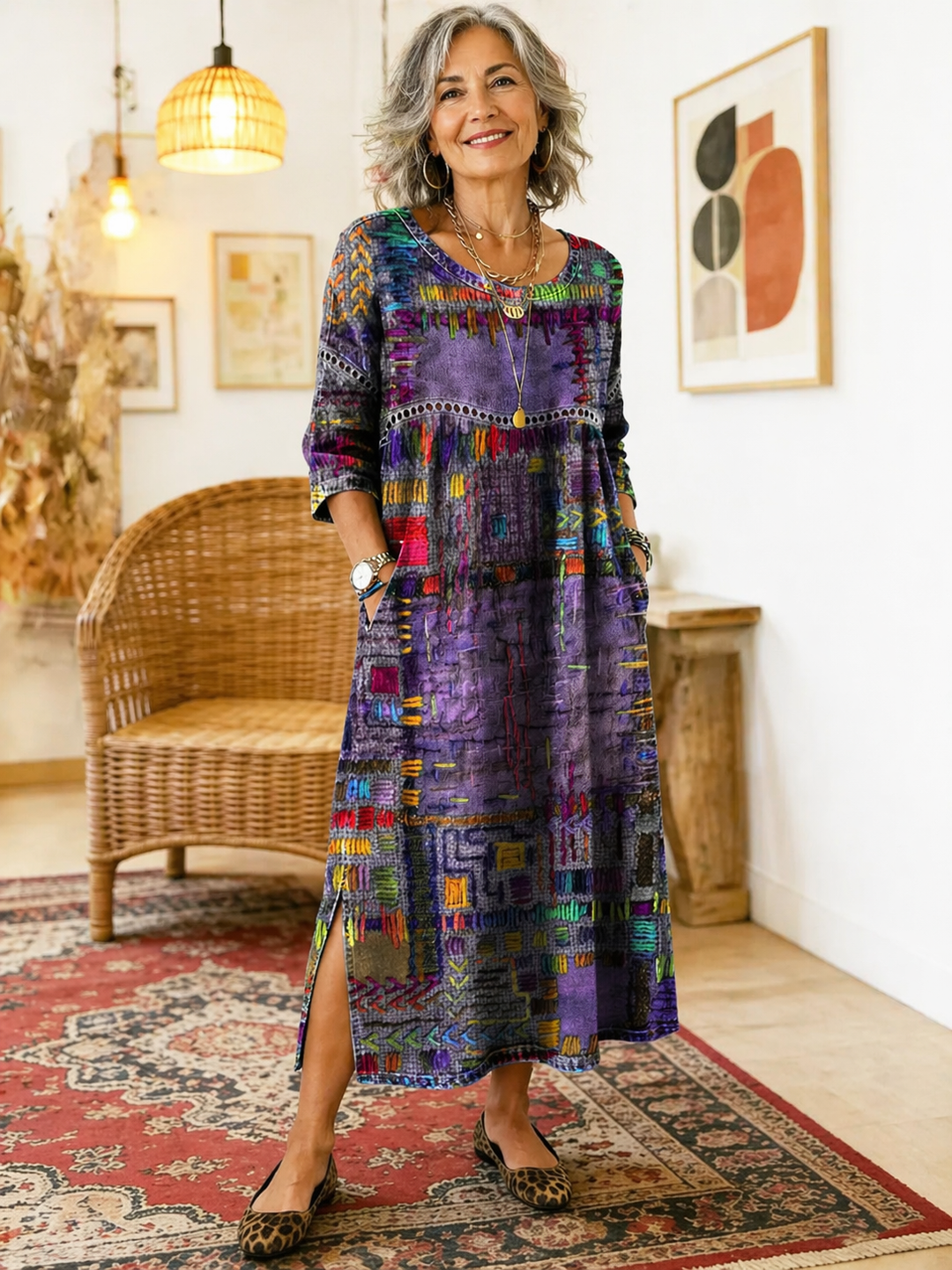 Eliana | Midikleid mit Druck