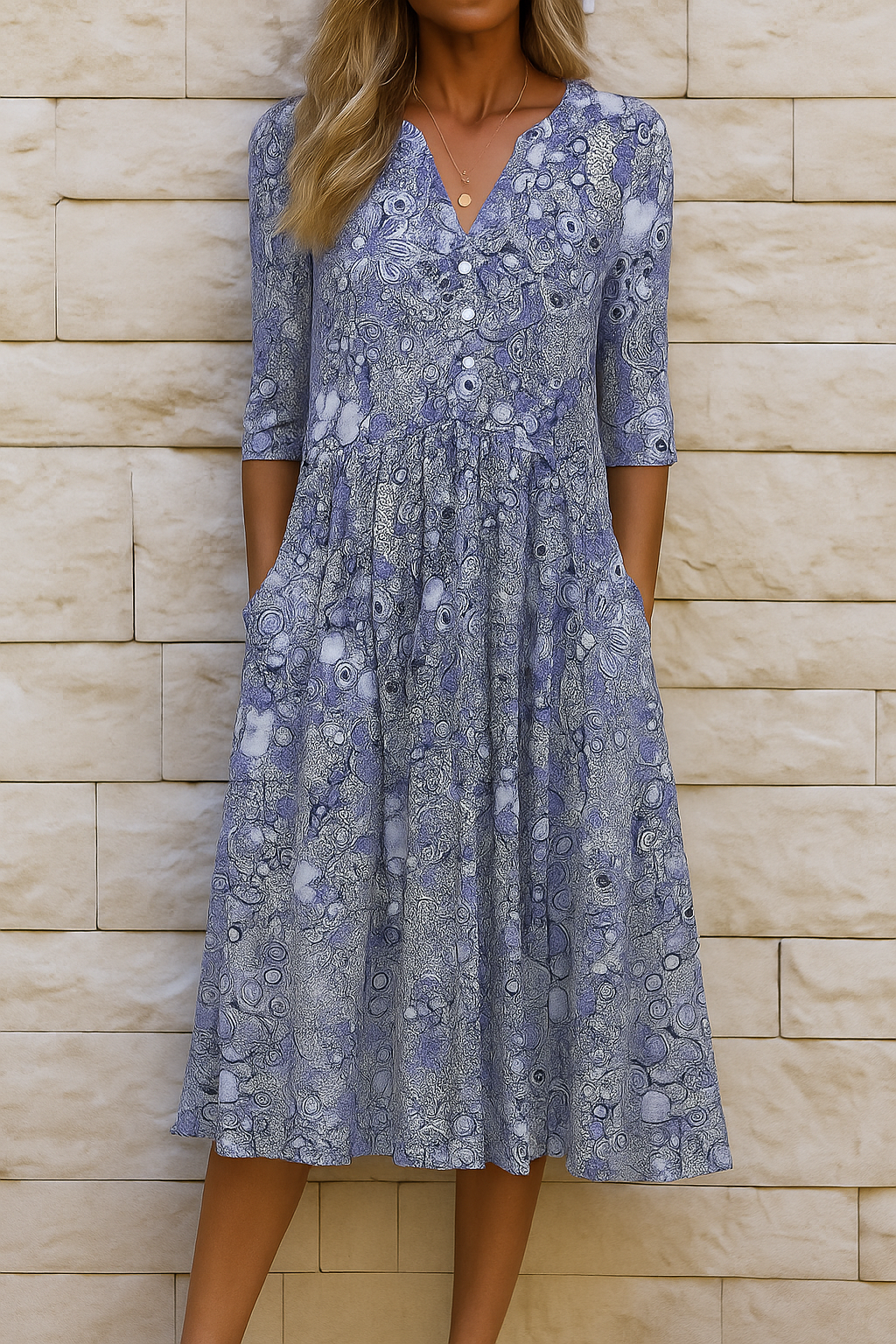 Constance | V-Ausschnitt Kleid
