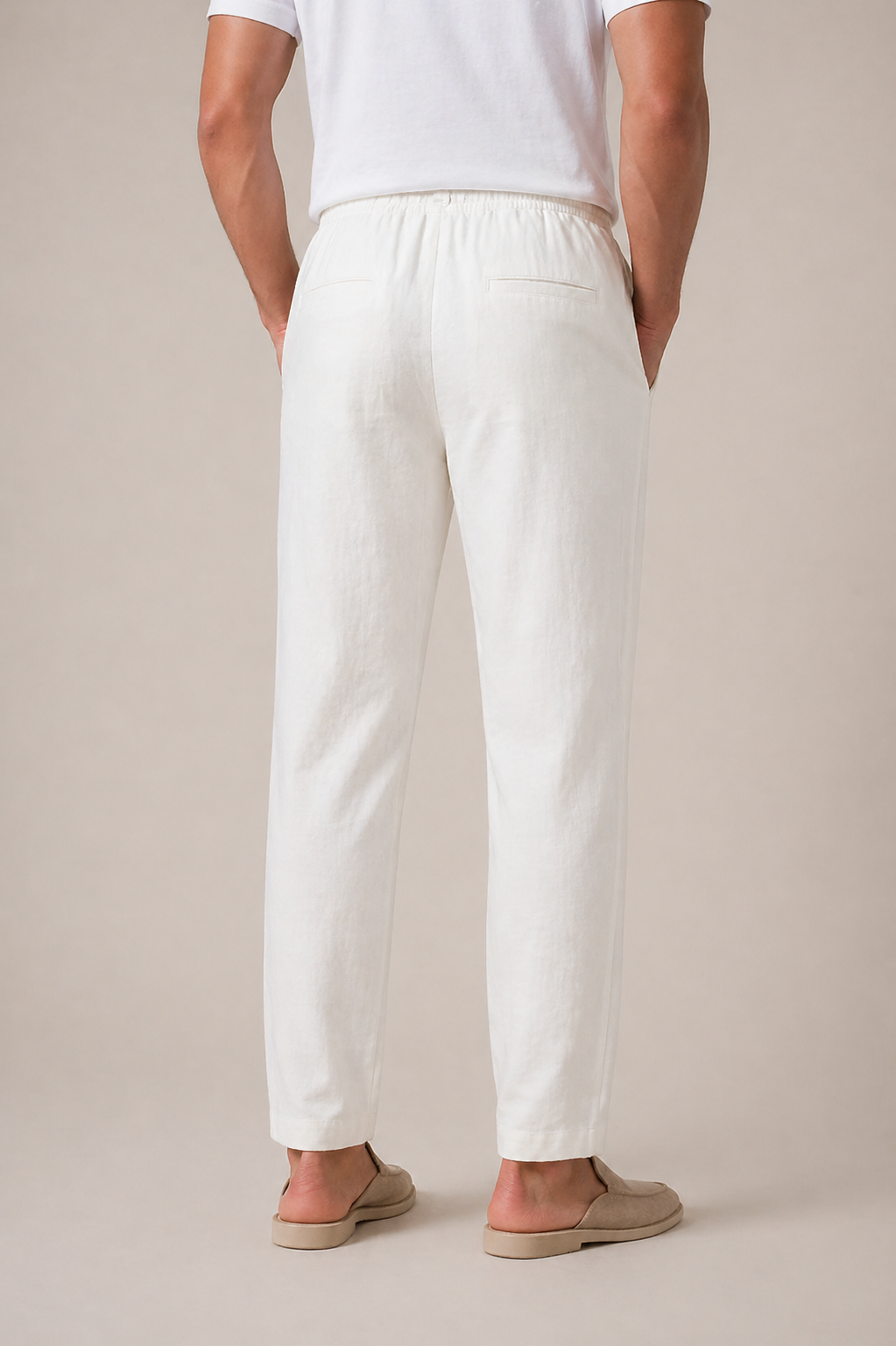 Bayside Leinenhose Weiß