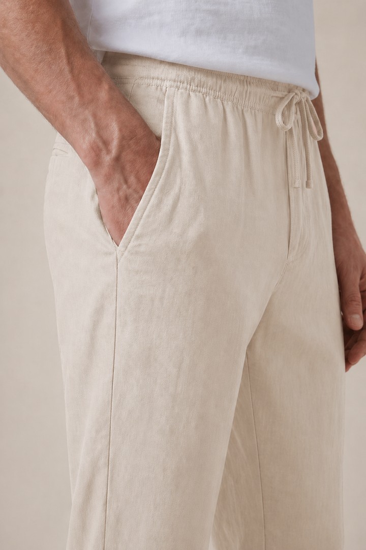 Bayside Beige Leinenhose