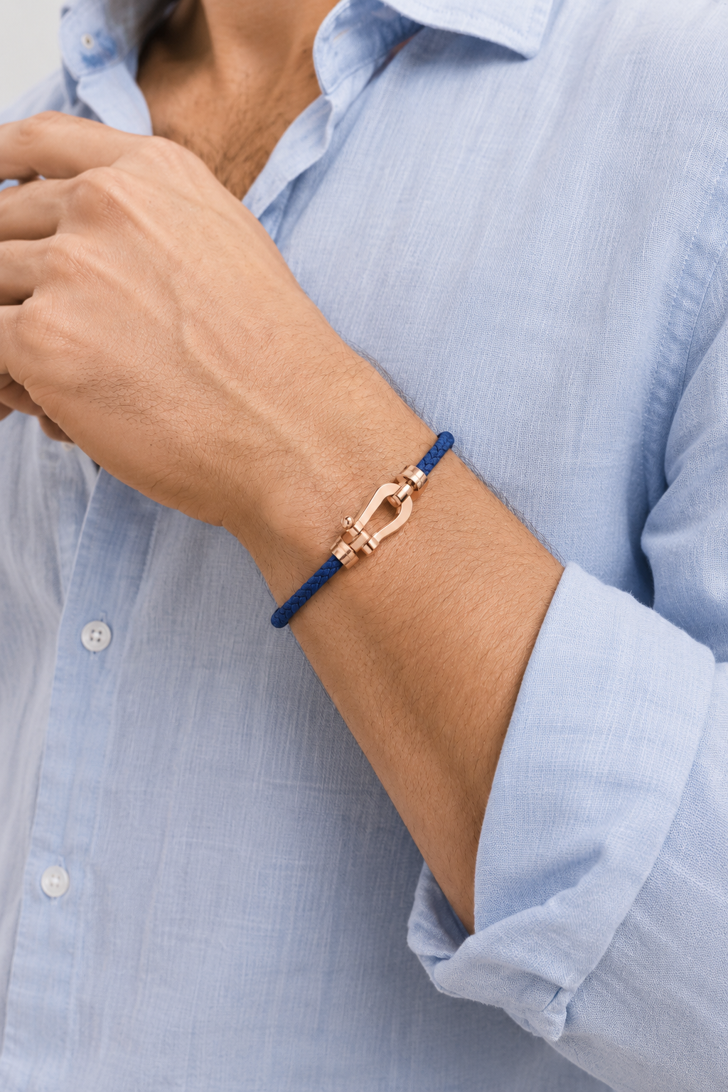 Armband Aurelio Blau Navy / Roségold