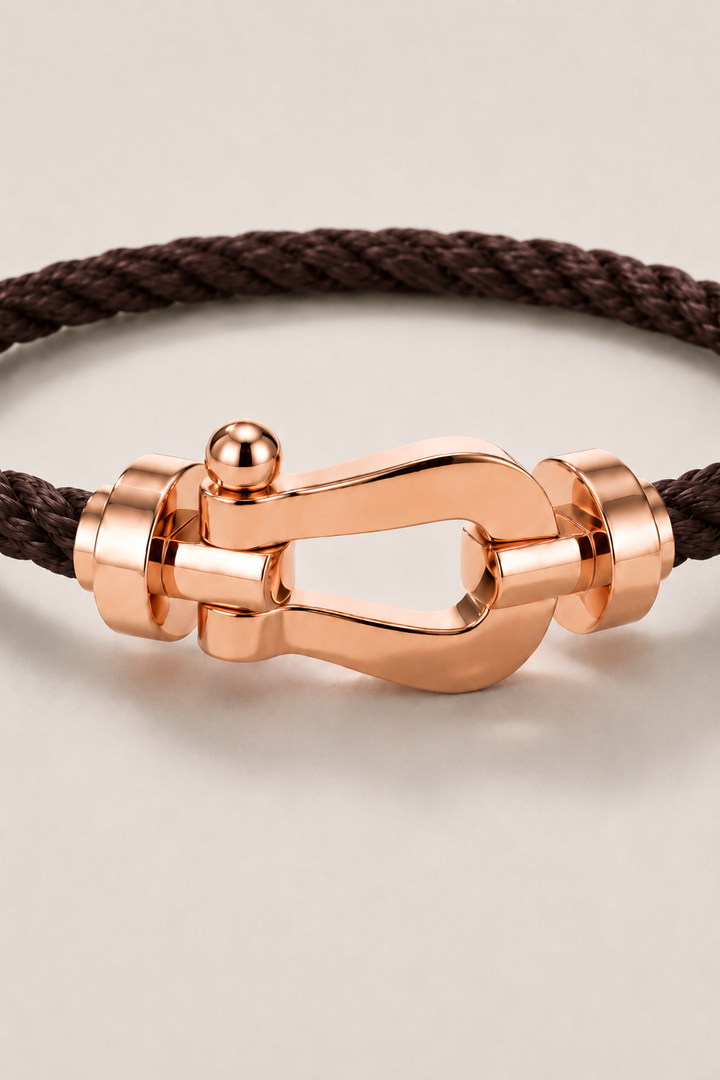 Armband Aurelio Dunkelbraun / Roségold