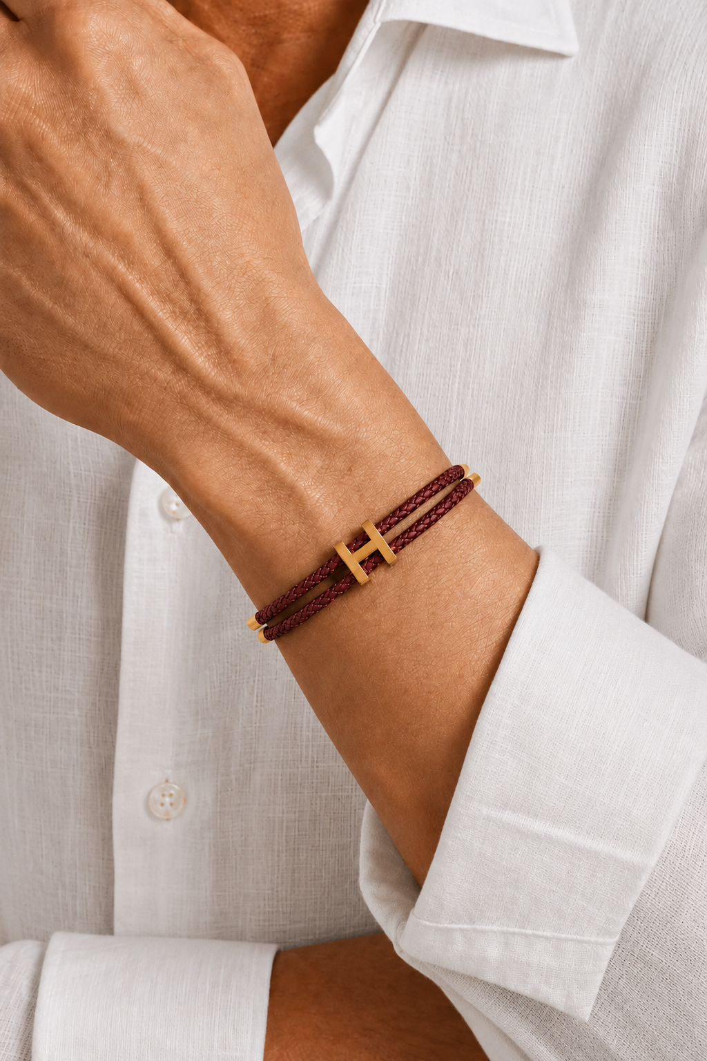 Aurea Armband Burgunder/Gold