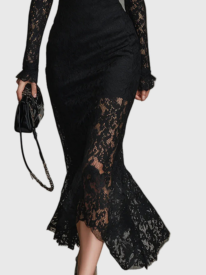 Monica | Elegantes Maxikleid aus Spitzenstoff