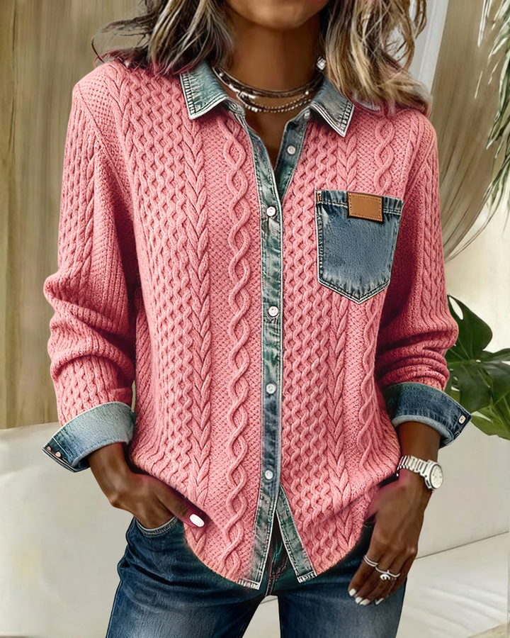 Juliane - Moderner Denim-Pullover