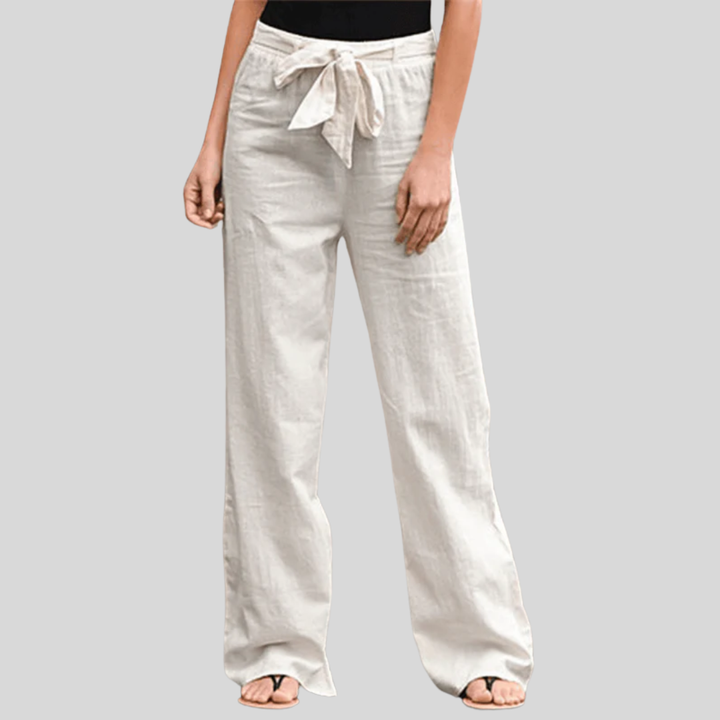 Joleen - Damen Relaxhose mit Kordelzug und elastischem Bund