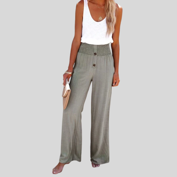 Riana - Hohe Taille Entspannte Hose