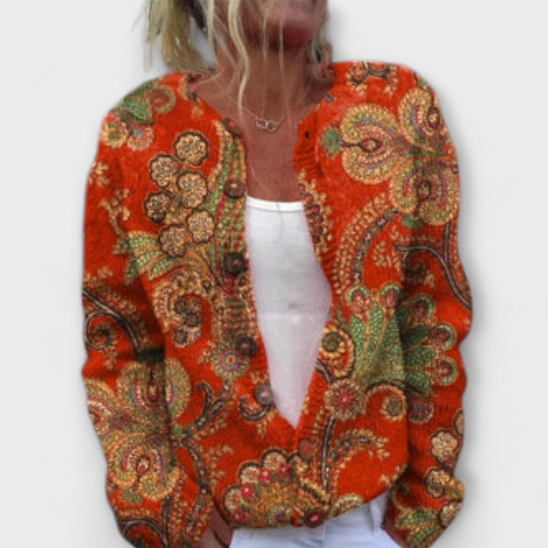 Tara - Strickcardigan mit Paisleymuster