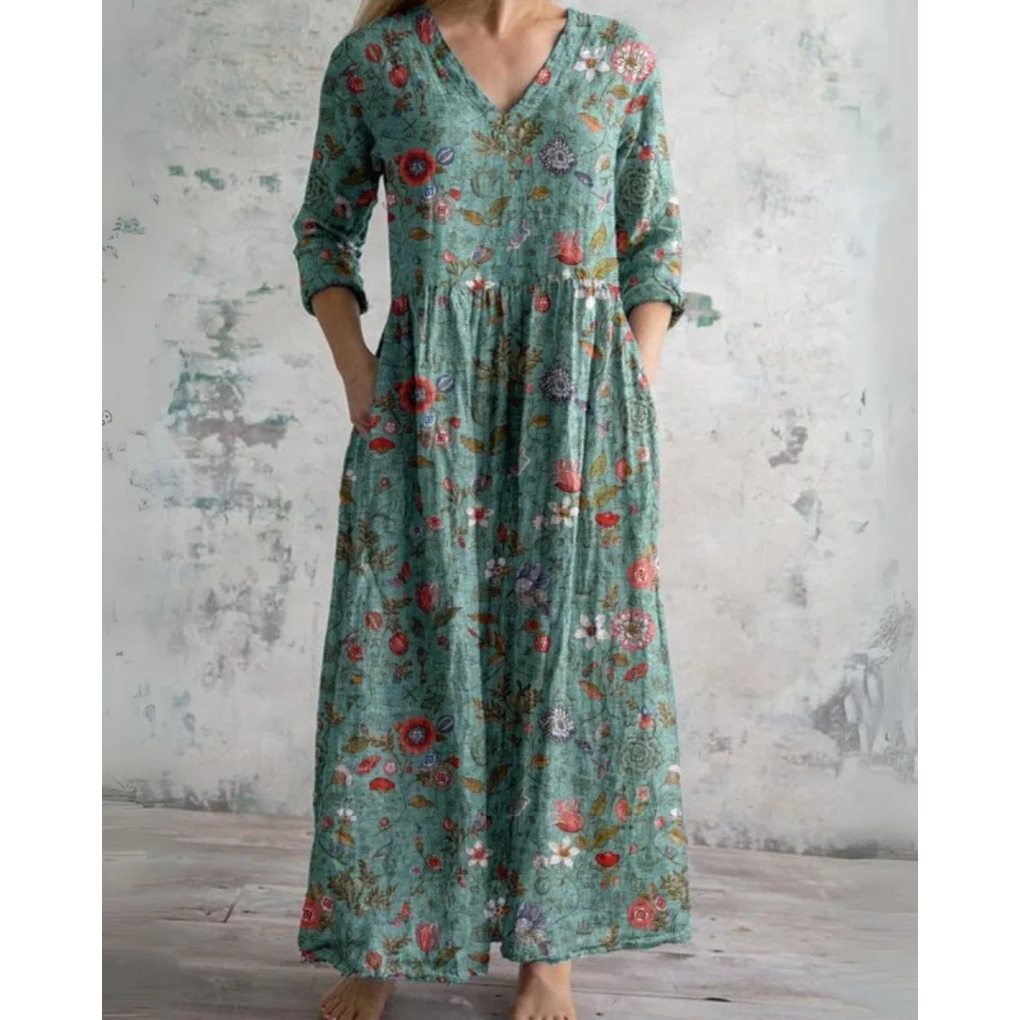ELEANOR | MAXIKLEID VINTAGE MIT BLUMENMUSTER