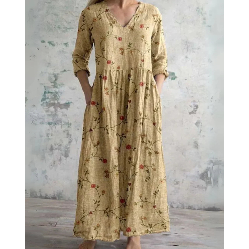 ELEANOR | MAXIKLEID VINTAGE MIT BLUMENMUSTER