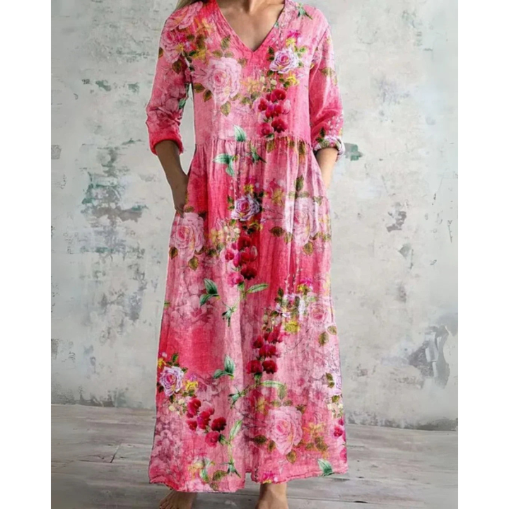 ELEANOR | MAXIKLEID VINTAGE MIT BLUMENMUSTER
