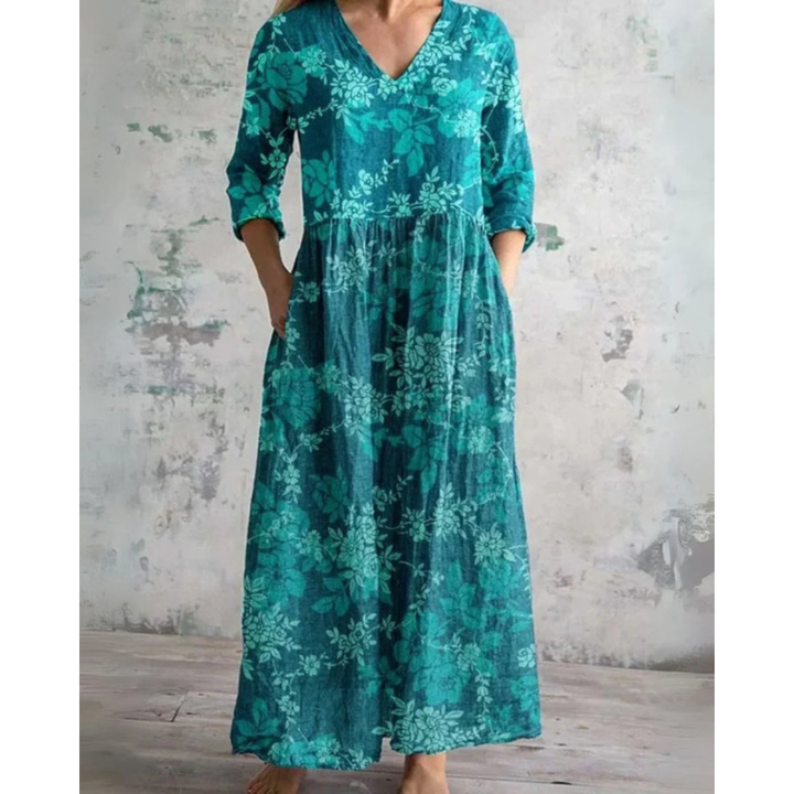 ELEANOR | MAXIKLEID VINTAGE MIT BLUMENMUSTER