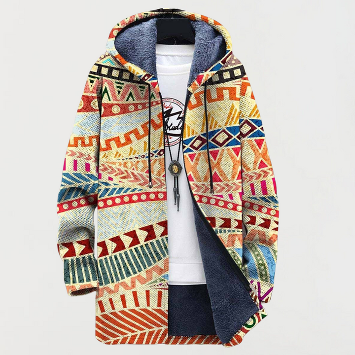 Vera - Mantel Fusion Ethno-Druck