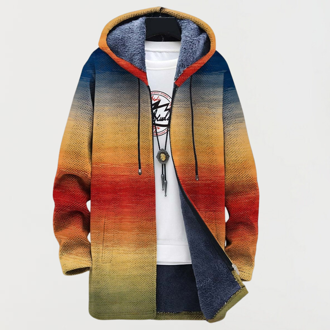 Caoimhe - Mantel mit Sonnenverlauf-Print