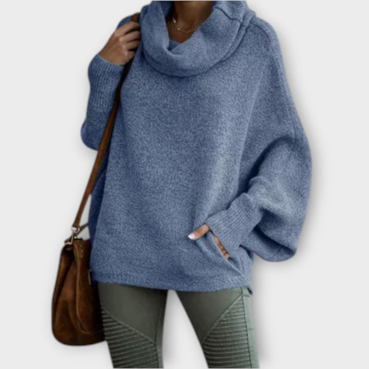 Ulrike - Eleganter beiger Rollkragenpullover