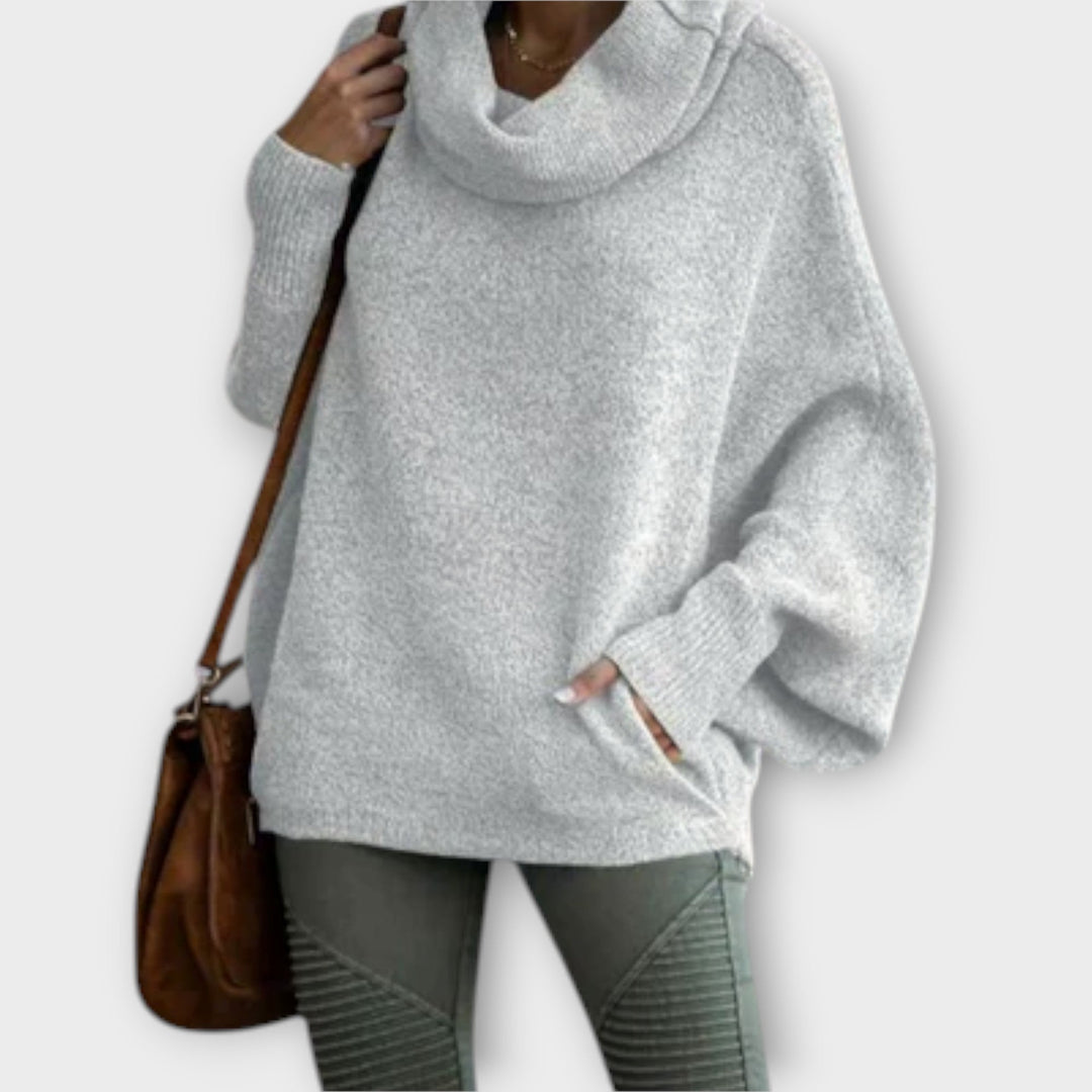 Ulrike - Eleganter beiger Rollkragenpullover