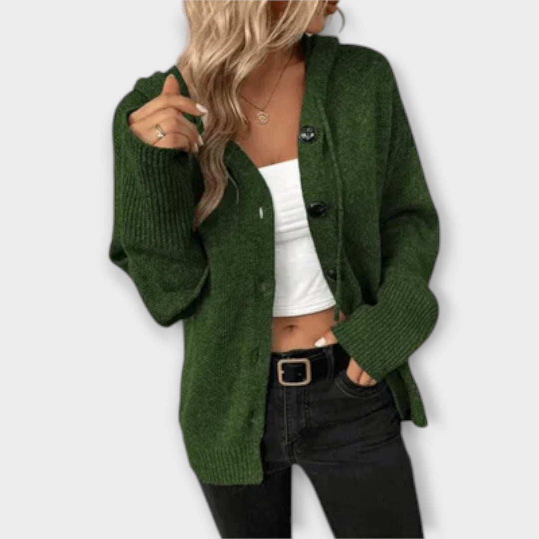 Brittan - Cardigan beige mit Knöpfen
