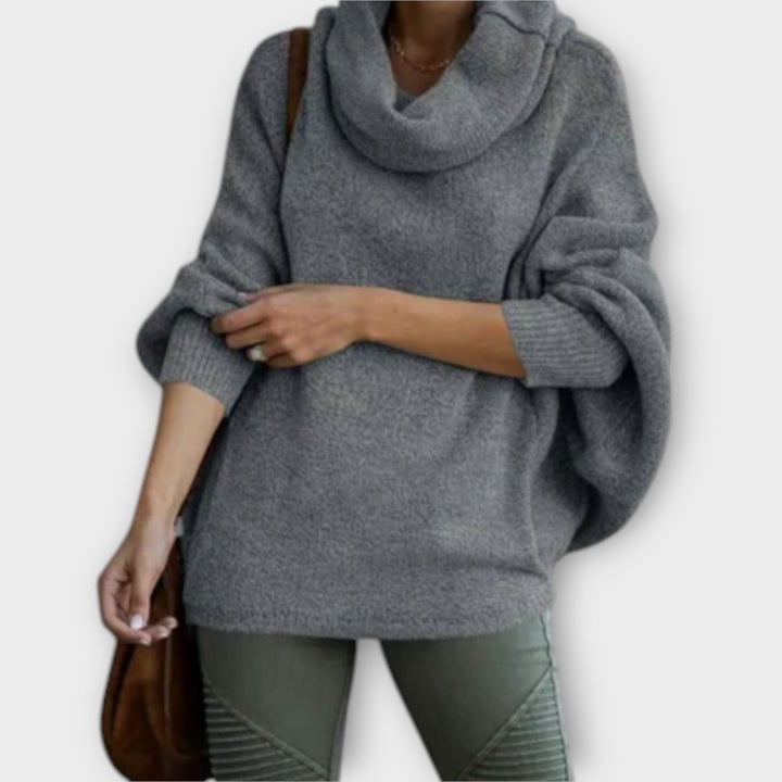 Ulrike - Eleganter beiger Rollkragenpullover