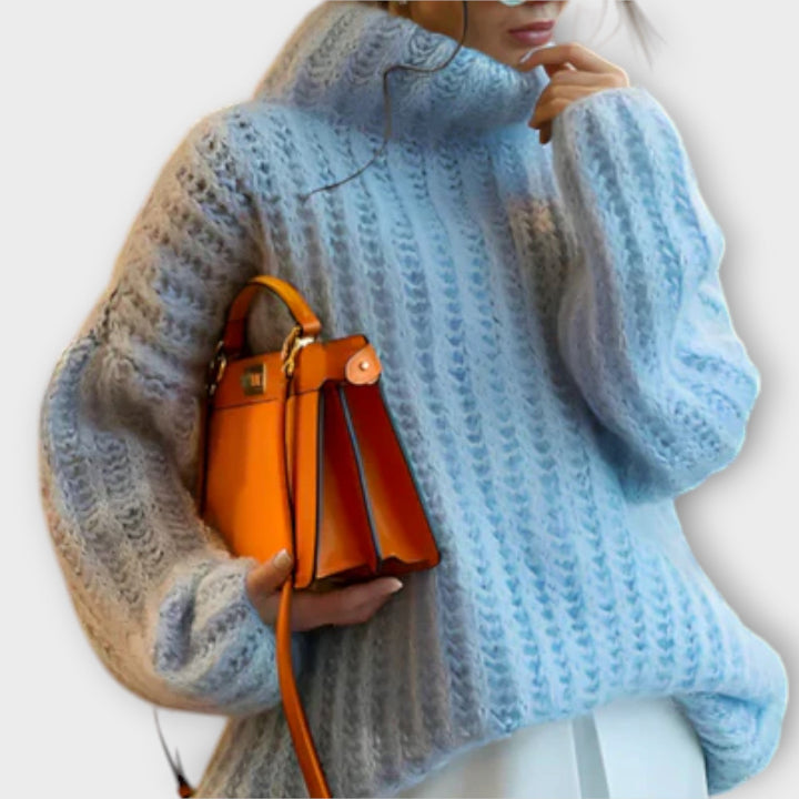 Paulina - Weicher weißer Hoodie mit langen Ärmeln
