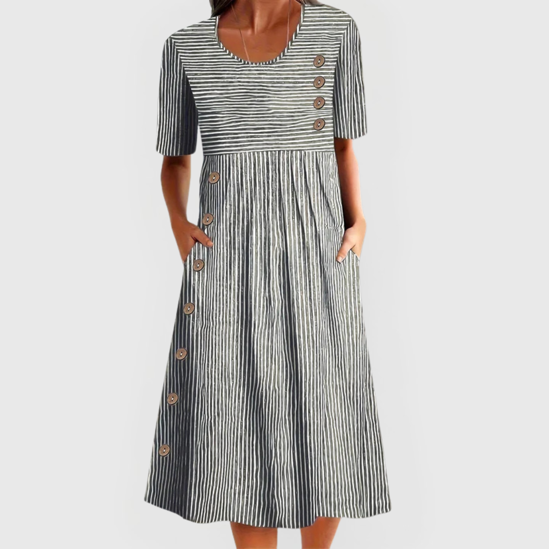JARNA | MIDILANGE STREIFENKLEID