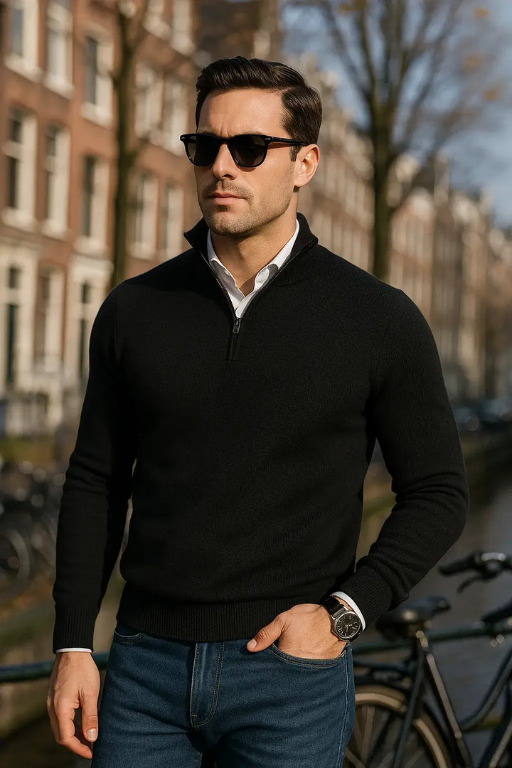 Sommerfeld™ | Der Windsor Half-Zip Herrenpullover