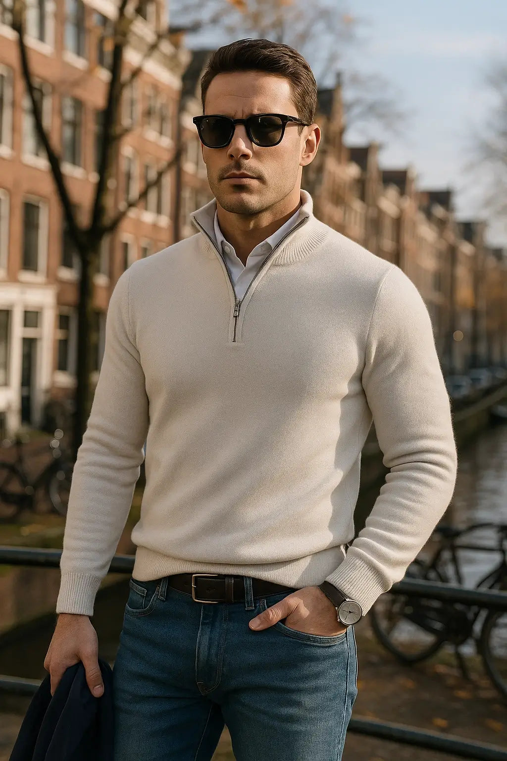 Sommerfeld™ | Der Windsor Half-Zip Herrenpullover