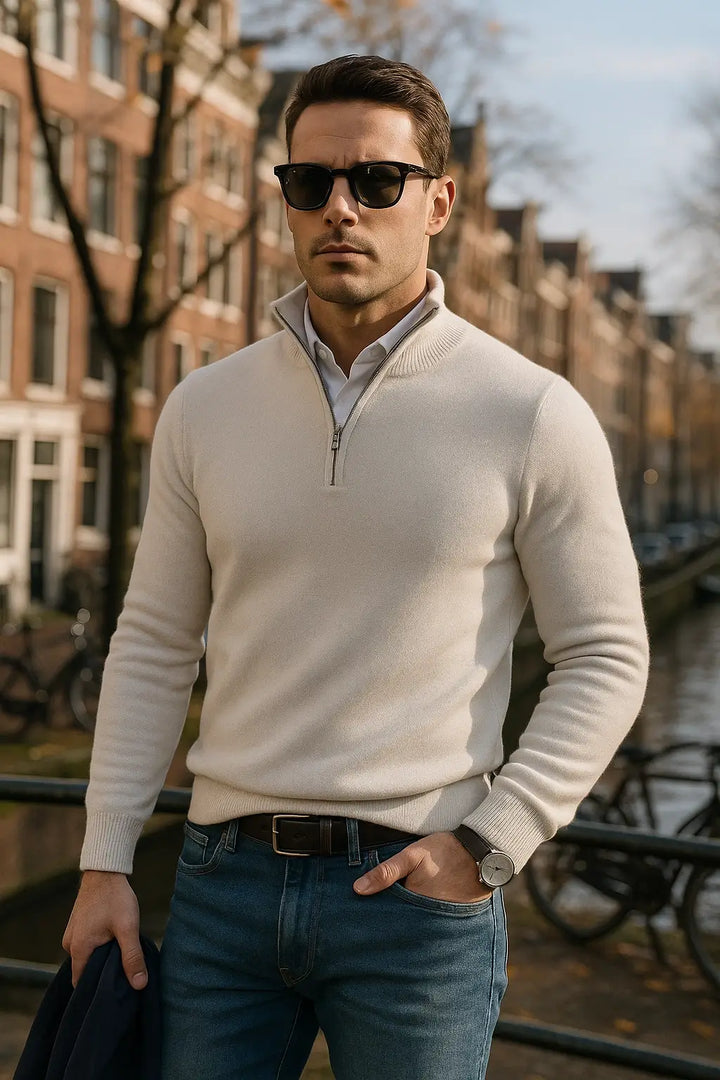 Sommerfeld™ | Der Windsor Half-Zip Herrenpullover