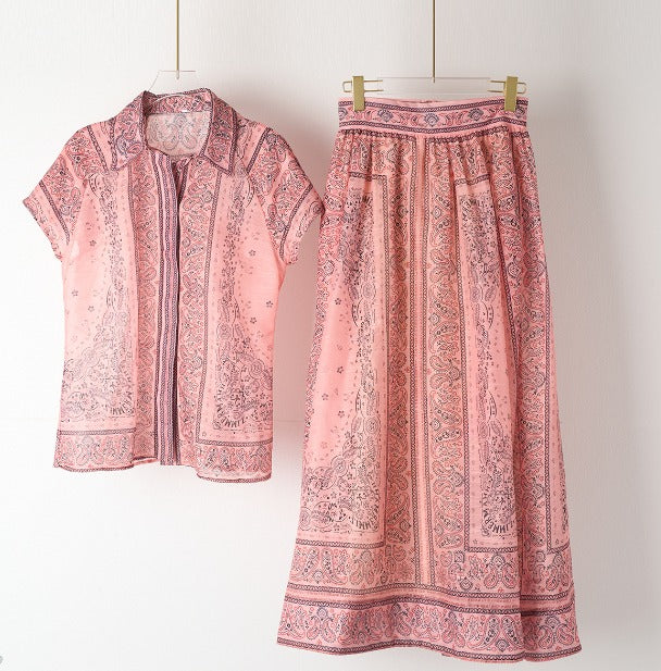Adele - Boho-Print Zweiteiliges Ensemble