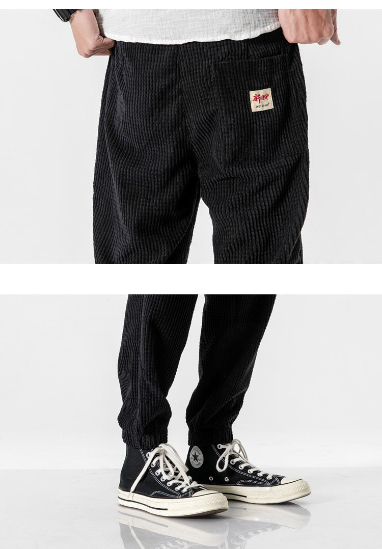 Sommerfeld™ | Herren Cordhose Jogger – Lockerer Schnitt, Kordelzugbund