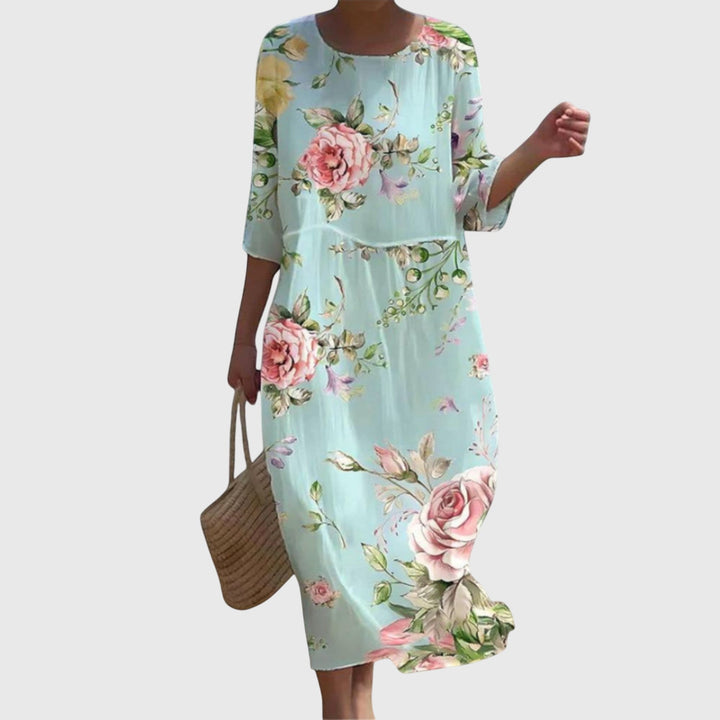 Hayley™ | Elegantes Maxikleid mit floralem Muster