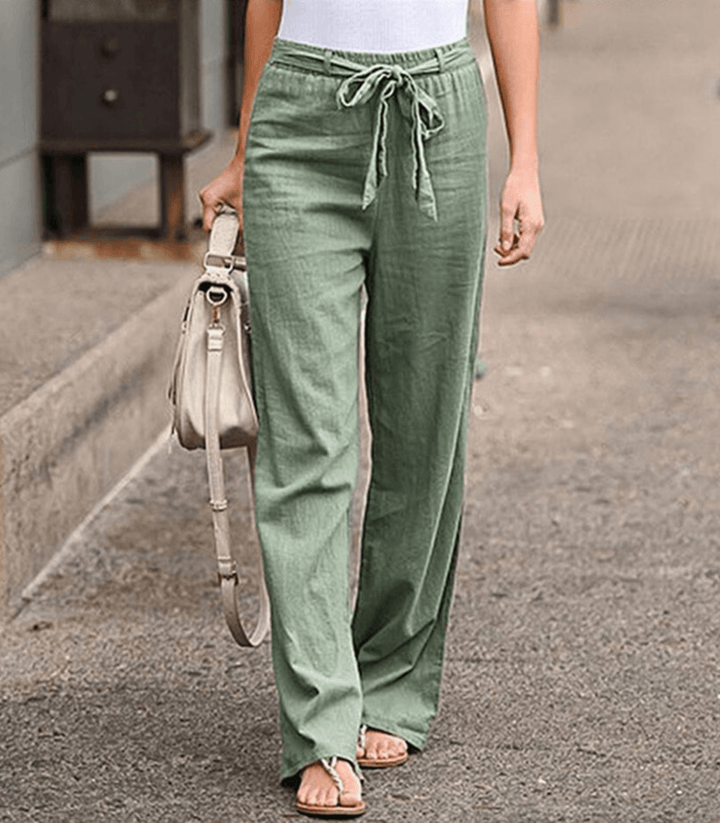 Joleen - Damen Relaxhose mit Kordelzug und elastischem Bund