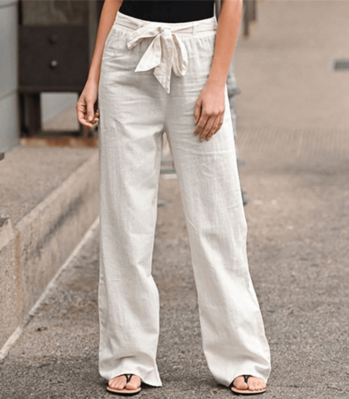 Joleen - Damen Relaxhose mit Kordelzug und elastischem Bund
